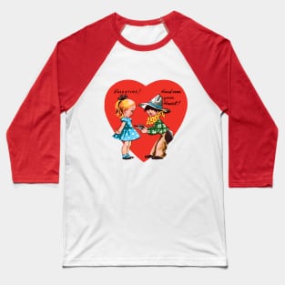 Retro Valentine's Day Heart Baseball T-Shirt